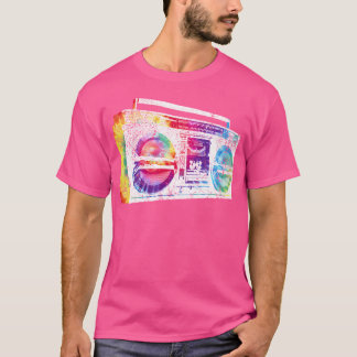 Ghetto Blaster Boombox Radio Hip Hop Muziek Tie Dy T-shirt