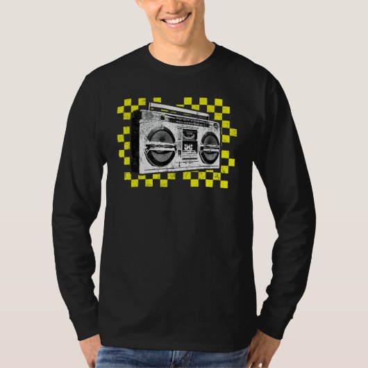 Ghetto Blaster Boombox Radio Hip Hop Tape Decus Mu T-shirt (Voorkant)
