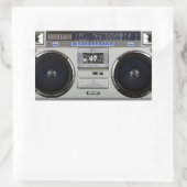 Ghetto Blaster Boombox Rechthoekige Sticker (Tas)