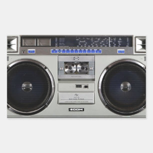 Ghetto Blaster Boombox Rechthoekige Sticker