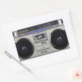 Ghetto Blaster Boombox Rechthoekige Sticker (Envelop)