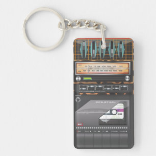 Ghetto blaster boombox sleutelhanger