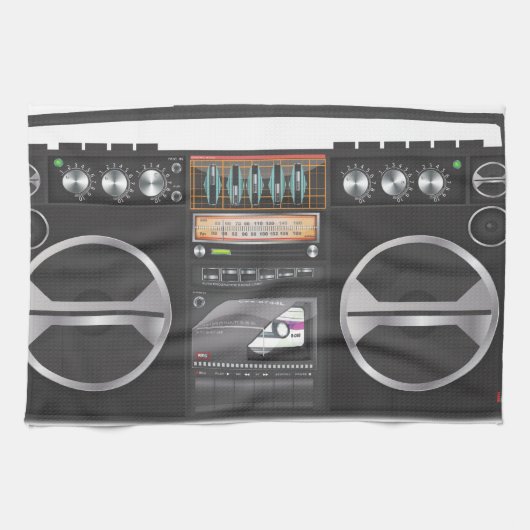 Ghetto blaster boombox theedoek (Horizontaal)