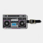 Ghetto blaster boombox uit de jaren tachtig bagagelabel (Voorkant horizontaal)