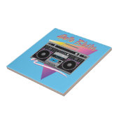 Ghetto blaster boombox uit de jaren tachtig tegeltje (Zijkant)