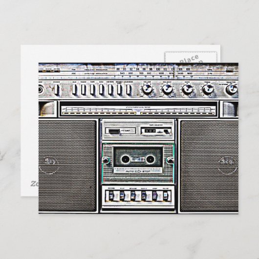 GHETTO BLASTER BRIEFKAART (Voorkant / Achterkant)