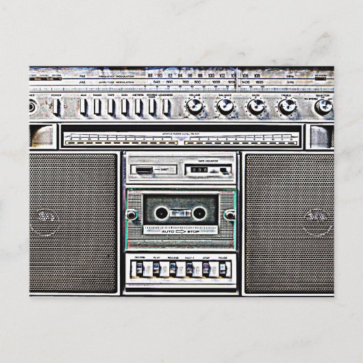 GHETTO BLASTER BRIEFKAART (Voorkant)