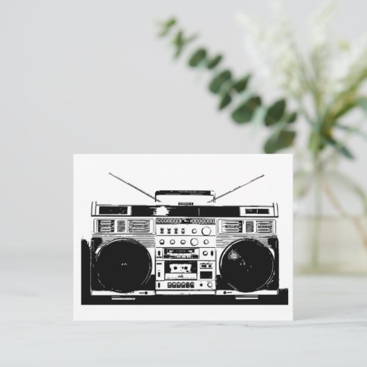 Ghetto Blaster Briefkaart (Staand voorkant)
