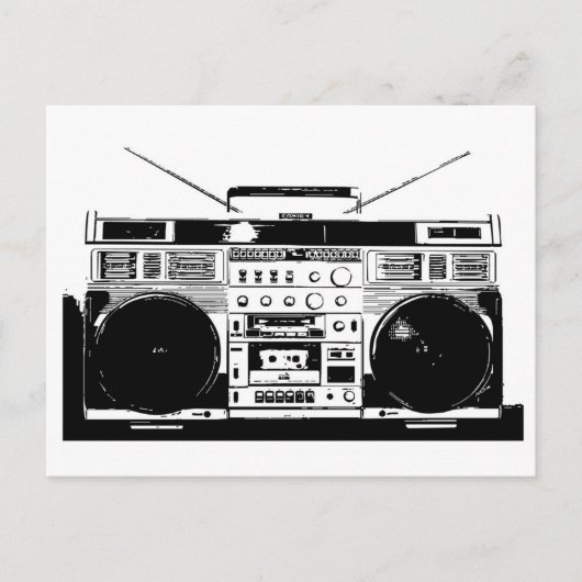 Ghetto Blaster Briefkaart (Voorkant)