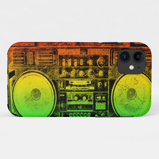Ghetto-blaster Case-Mate iPhone Case (Achterkant (horizontaal))