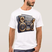 Ghetto Blaster Gold 80'S 90'S Old School Rap Hip T-shirt (Voorkant)