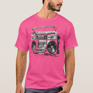 Ghetto Blaster Hip Hop 80's 90's Street Gangster R T-shirt