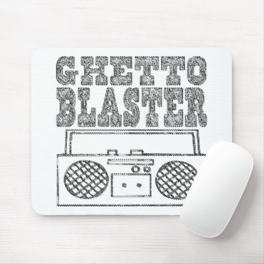 Ghetto Blaster-Mousepad Muismat (Met muis)