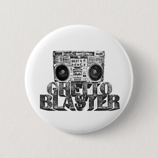 GHETTO BLASTER RONDE BUTTON 5,7 CM (Voorkant)
