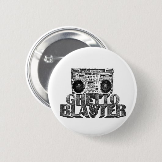 GHETTO BLASTER RONDE BUTTON 5,7 CM (Voorkant /achterkant)