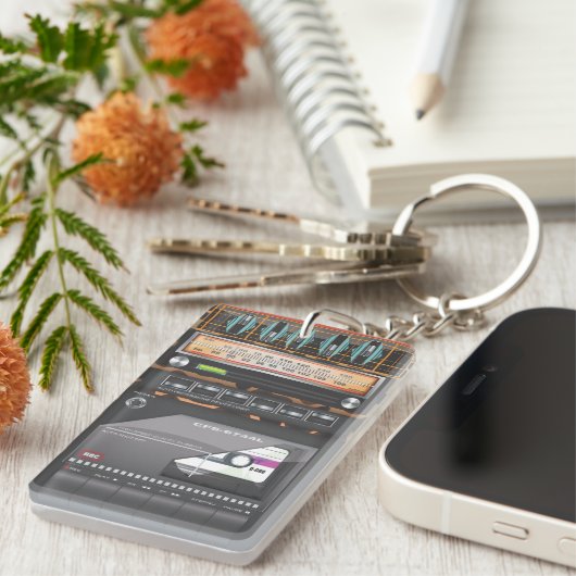 Ghetto-blasterbox Sleutelhanger (Voorkant Rechts)