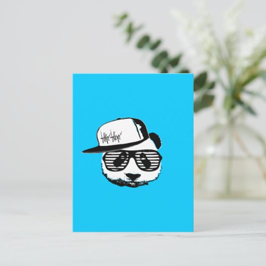 Ghetto panda briefkaart (Staand voorkant)