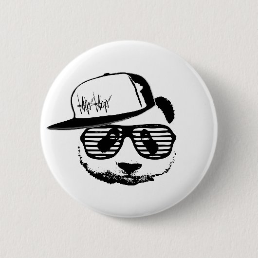 Ghetto panda ronde button 5,7 cm (Voorkant)