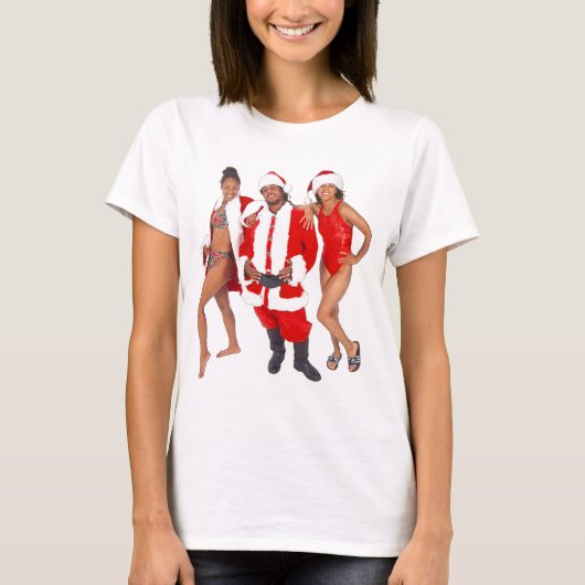 Ghetto Santa en zijn Elves uit het Hood T-shirt (Voorkant)