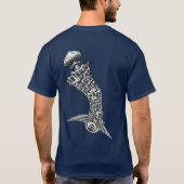 Ghettoblaster Hersenexplosie Illustratie T-shirt (Achterkant)