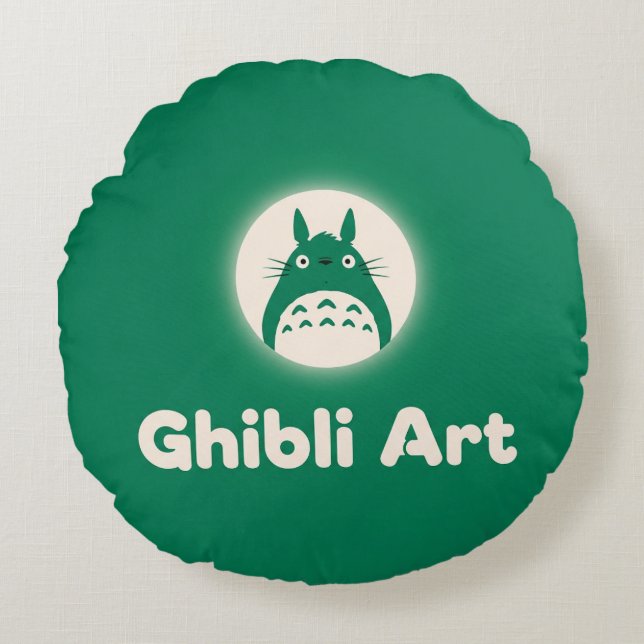 Ghibli Art: Verbazingwekkend wonder Rond Kussen (Voorkant)