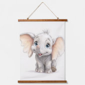 Ghibli-geïnspireerde Baby-olifant Hangend Wandkleed (Voorkant)