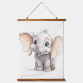 Ghibli-geïnspireerde Baby-olifant Hangend Wandkleed