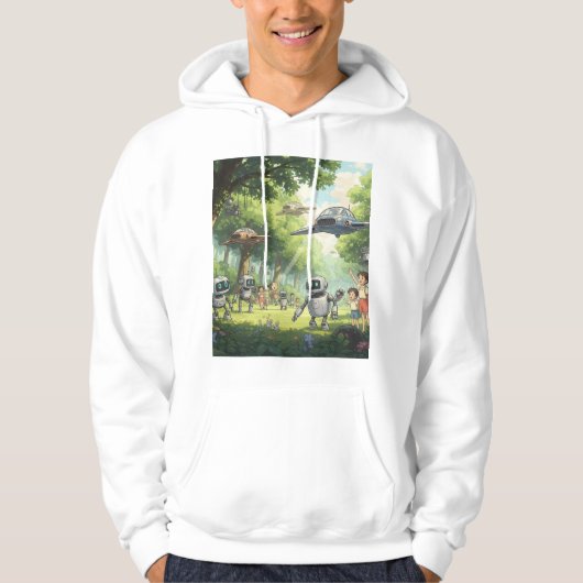 Ghibli kunst op hoodie (Voorkant)