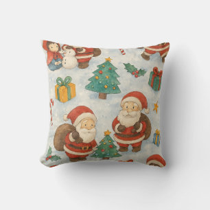 Ghibli-Style Kerstpatroon Kussen