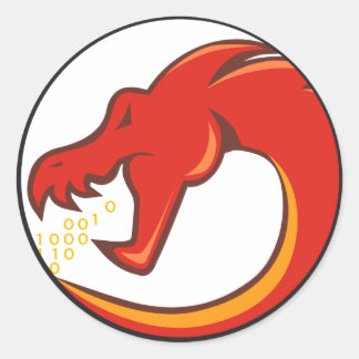 Ghidra voor reverse engineering ronde sticker