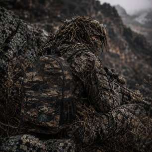 Ghillie-pak rotsachtig terreinpatroon bedrukte rugzak