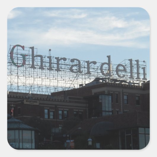 Ghirardelli Square - San Francisco Vierkante Sticker (Voorkant)