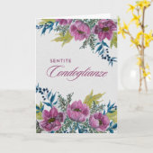 Ghirlanda di Anemoni – Sentite Condoglianze Kaart (Gele Bloem)