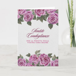 Ghirlanda di Anemoni Simpatia Sympathy Italian Kaart