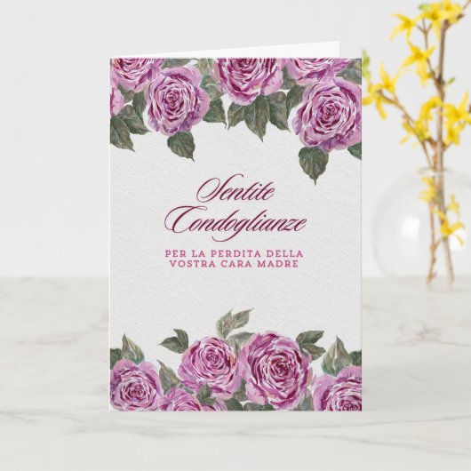 Ghirlanda di Anemoni Simpatia Sympathy Italian Kaart (Gele Bloem)