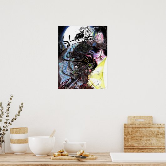 Ghoest Chase op Lantern Avenue Poster (Keuken)