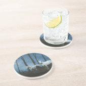 Ghoestpaarden in Midnight Zandsteen Onderzetter (Zijkant)