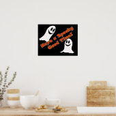 Ghofelijke groeten~! Cute Halloween Cartoon Ghost Poster (Keuken)