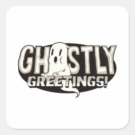 Ghofelijke groeten vierkante sticker
