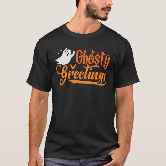 Ghofelijke groetings Halloween Ghost Costume T-Shi T-shirt (Voorkant)