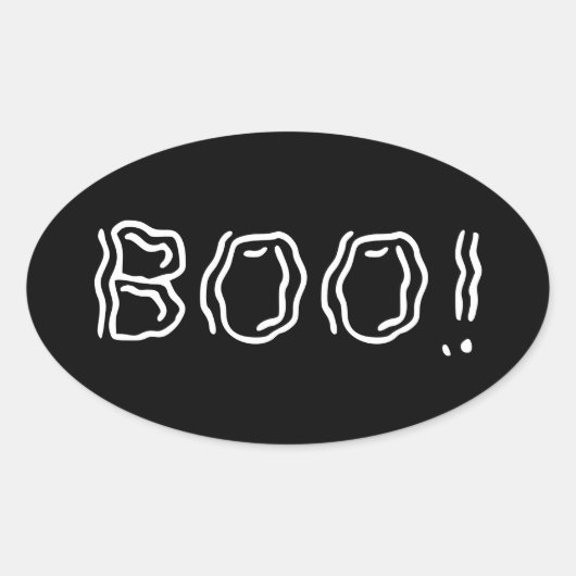 Ghoffelijk Boo! Oval Sticker (Voorkant)