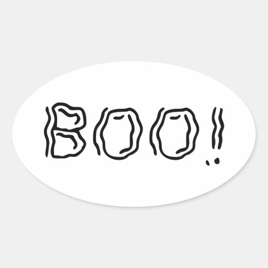 Ghoffelijk Boo! Ovale Sticker (Voorkant)