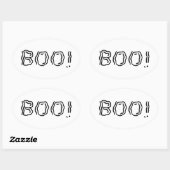 Ghoffelijk Boo! Ovale Sticker (Vel)