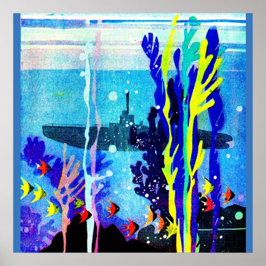 ghoffelijke onderzeeër in tropische wateren poster (Voorkant)