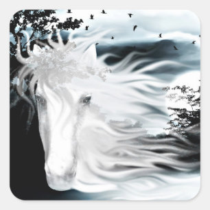 Ghofpaard Vierkante Sticker