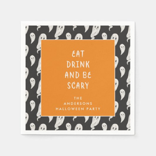 Ghofst halloween party halloween napkins servet (Voorkant)