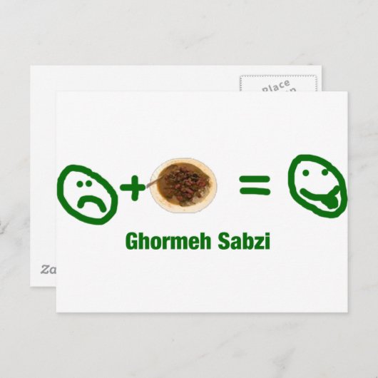 Ghormeh Sabzi Briefkaart (Voorkant / Achterkant)