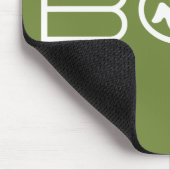 Ghoruimtevaarder Boo Mousepad, groen en wit Muismat (Hoek)
