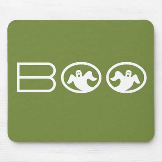 Ghoruimtevaarder Boo Mousepad, groen en wit Muismat (Voorkant)