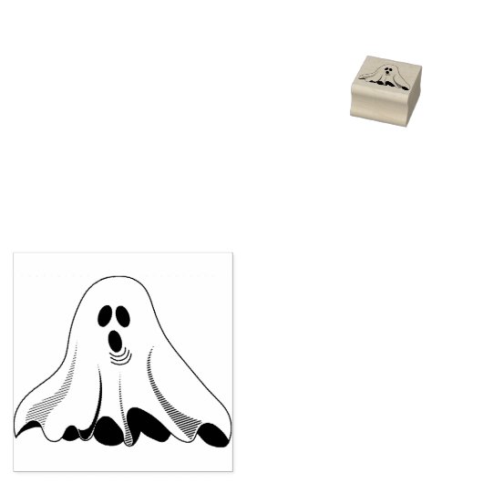 Ghost 2 illustratie, kunststempel rubberstempel (Gestempeld)